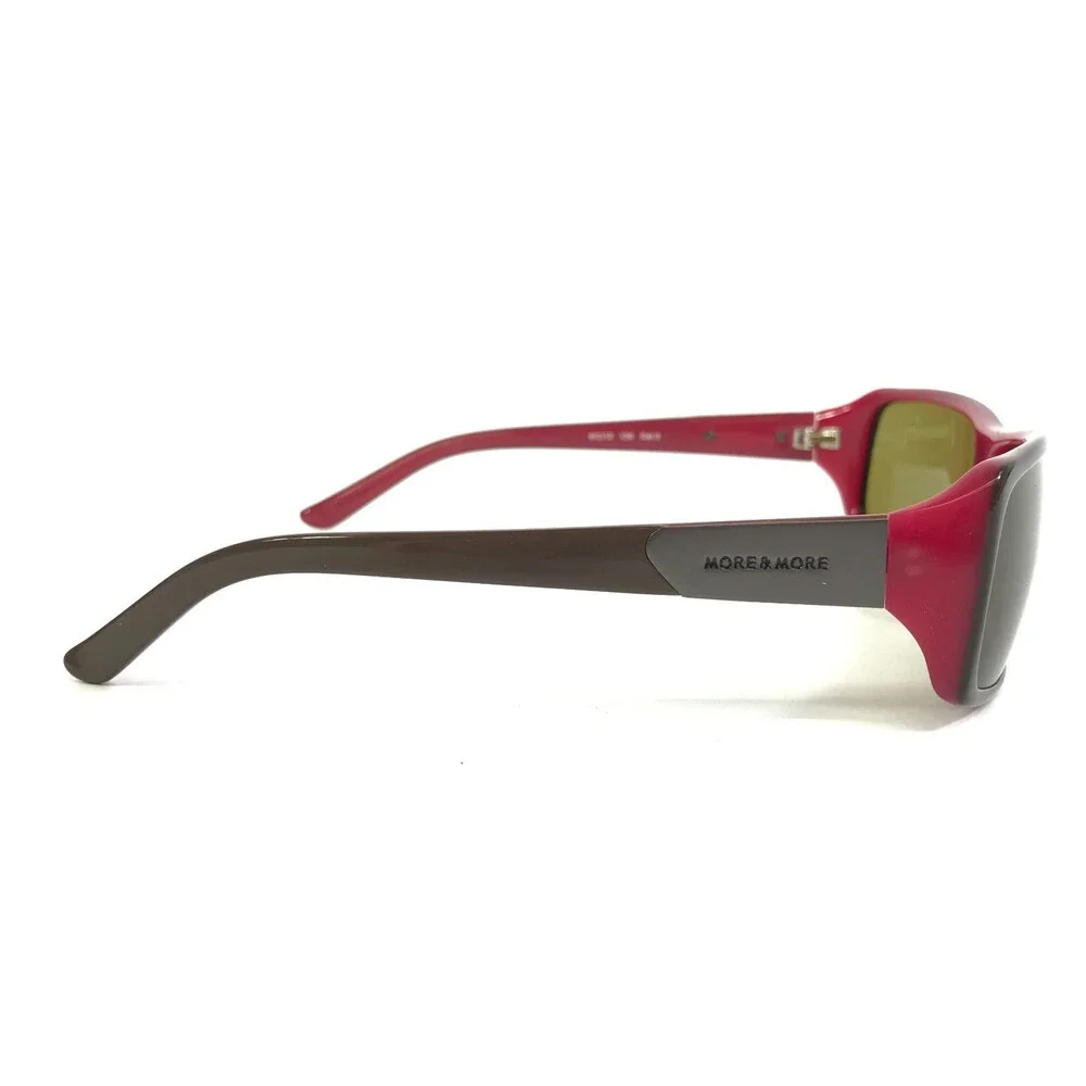More & More Sunglasses Mod.54290 Col.790 Shiny Brown Pink Frames w/ Green Lenses